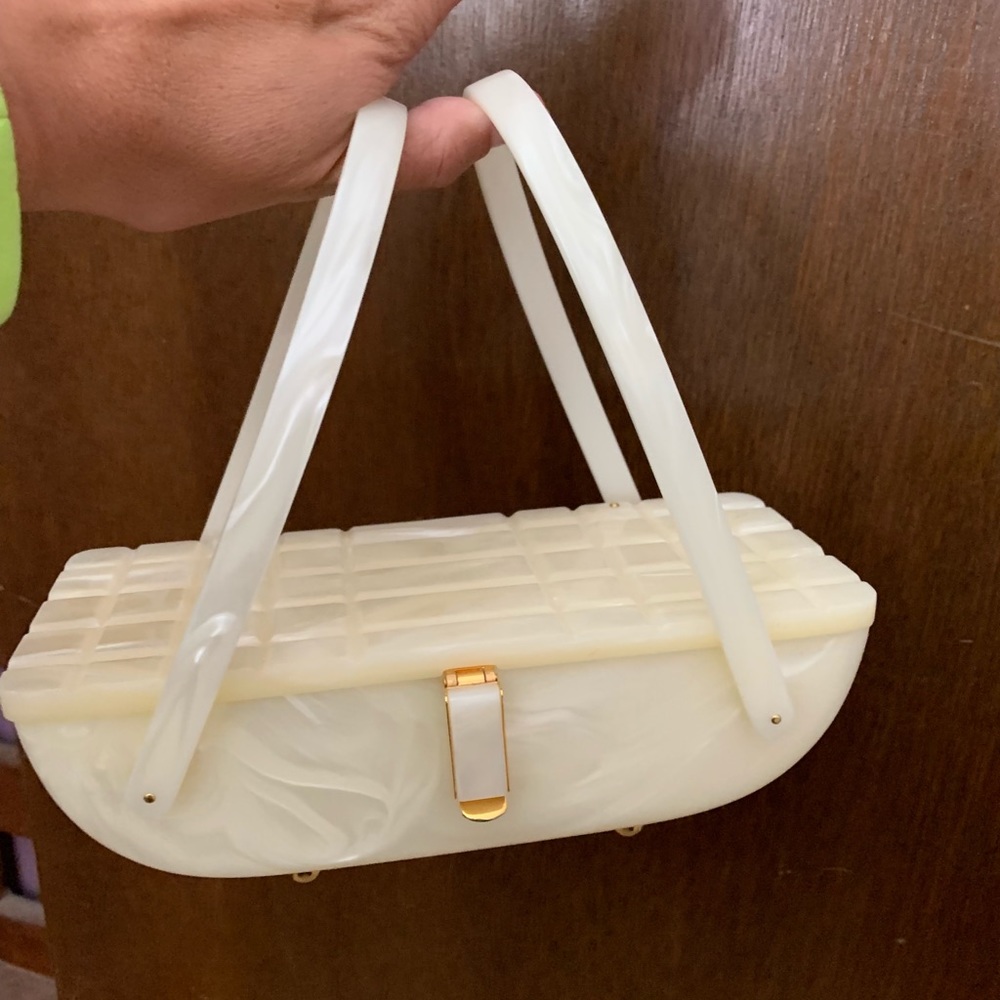 1950’s bakelite ivory Rockabilly purse.